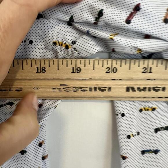 Soul of London Men's 14.5 Slim Fit White Casual Long Sleeve Button Down Shirt - Picture 2 of 11